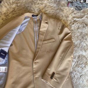 IZOD Boys Suit Set Beige Khaki Blazer & Pants – Formal size 14